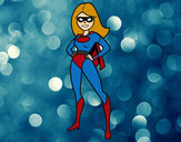 Dibujo Superheroina pintado por johanin