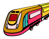 Dibujo Tren de alta velocidad pintado por Brunetino
