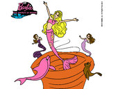 Dibujo Barbie sirena contenta pintado por nirali