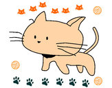 Dibujo Cría de gato pintado por Yanitza 
