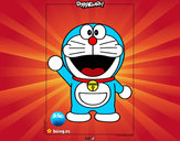Dibujo Doraemon pintado por burrito