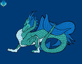 Dibujo Dragón de mar pintado por Sakurawolf