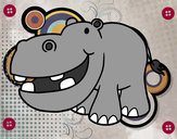 Dibujo Hipopótamo pequeño pintado por martina261
