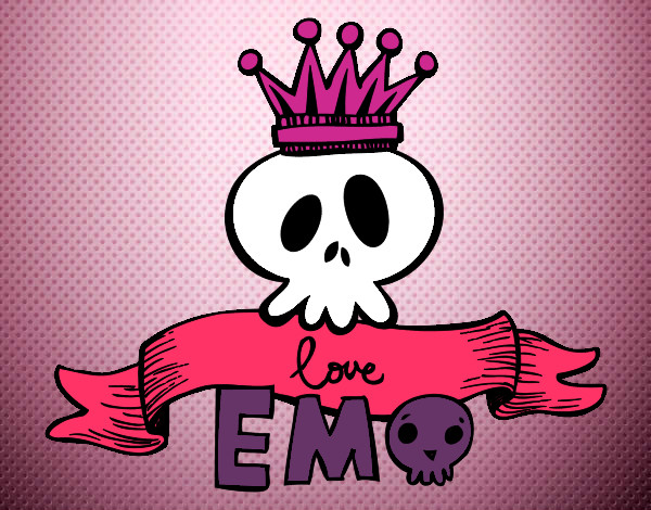 Dibujo Love Emo pintado por violeta1