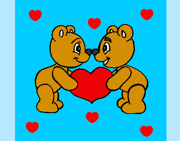 Dibujo de osos enamorados - Imagui
