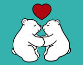Dibujo Osos polares enamorados pintado por Daniela19