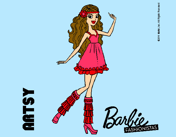 Dibujo Barbie Fashionista 1 pintado por princesit1