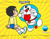 Dibujo Doraemon y Nobita pintado por alcheta