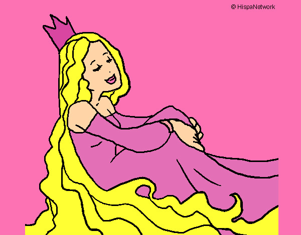 Dibujo Princesa relajada pintado por seimi2
