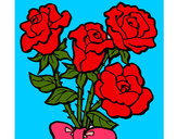 Dibujo Ramo de rosas pintado por leslie2002