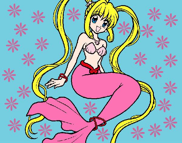 Dibujo Sirena con perlas pintado por Neko-chan