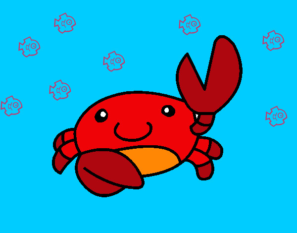 Dibujo Acuarel el cangrejo pintado por mica2703