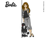 Dibujo Barbie con cazadora de cuadros pintado por Jennifer01