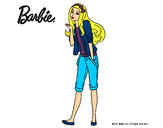 Dibujo Barbie con look casual pintado por Jennifer01