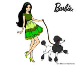 Dibujo Barbie paseando a su mascota pintado por Jennifer01