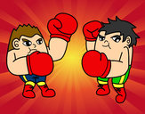 Dibujo Combate de boxeo pintado por panchitox