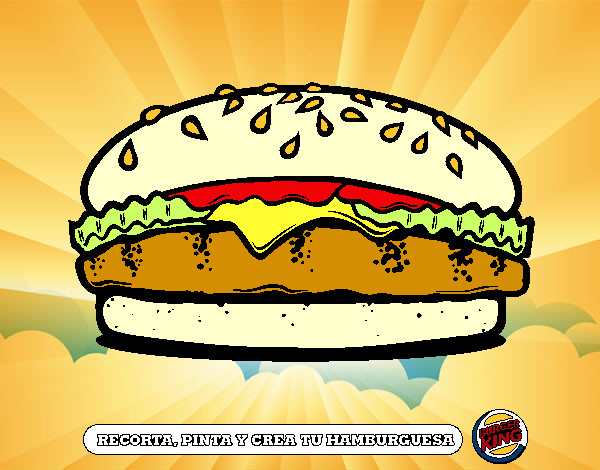 Dibujo Crea tu hamburguesa pintado por tobie