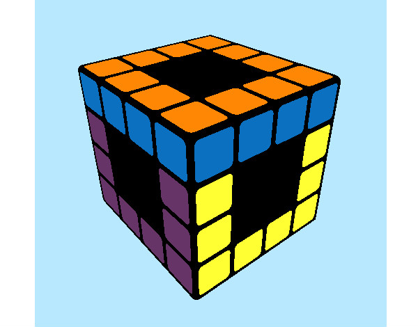 Dibujo Cubo de Rubik pintado por kjuli
