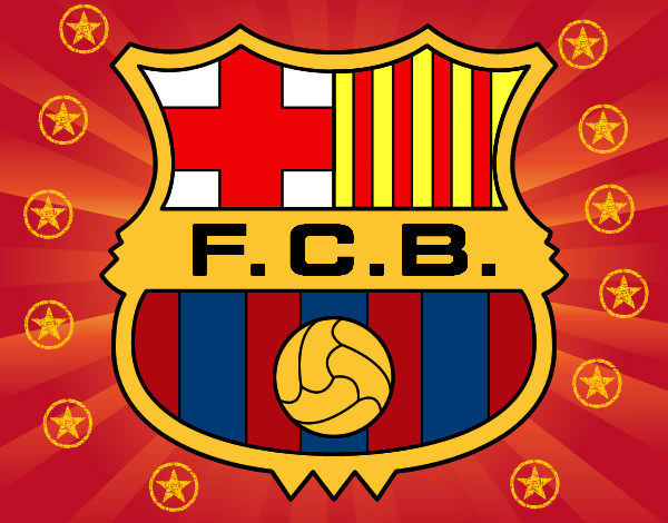 Dibujo Escudo del F.C. Barcelona pintado por maria365