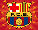 Dibujo Escudo del F.C. Barcelona pintado por maria365
