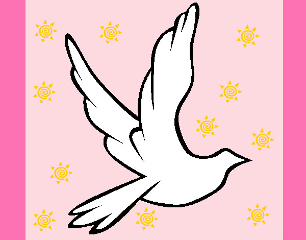Dibujo Paloma de la paz al vuelo pintado por cutegirl