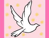 Dibujo Paloma de la paz al vuelo pintado por cutegirl