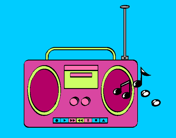 Dibujo Radio cassette 2 pintado por martapo