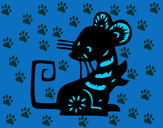 Dibujo Signo de la rata pintado por maila