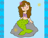 Dibujo Sirena sentada en una roca pintado por Annie61107