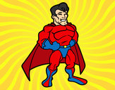 Dibujo Superhéroe musculado pintado por IsaEscrich