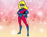 Dibujo Superheroina pintado por lecksii