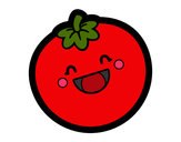 Dibujo Tomate sonriente pintado por lexamoxie1