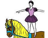 Dibujo Trapecista encima de caballo pintado por Jennifer01