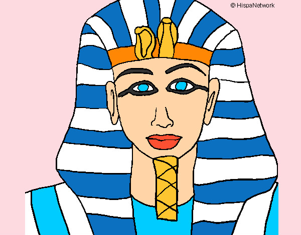 Dibujo Tutankamon pintado por florcita02