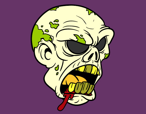 Dibujo Cabeza de zombi pintado por Susy26