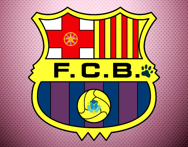 Dibujo Escudo del F.C. Barcelona pintado por AdRiiaAn