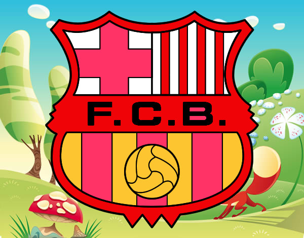 Dibujo Escudo del F.C. Barcelona pintado por danii02