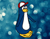 Dibujo Pingüino con gorra pintado por paticla21