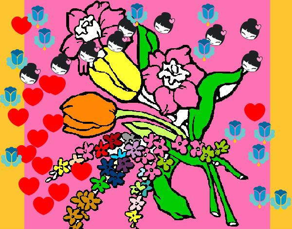 Dibujo Ramo de flores pintado por Daniela2