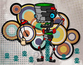Dibujo Robot con un ratón pintado por paticla21