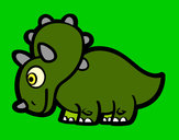Dibujo Triceratop feliz pintado por artistag