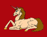 Dibujo Unicornio sentado pintado por mariachic0