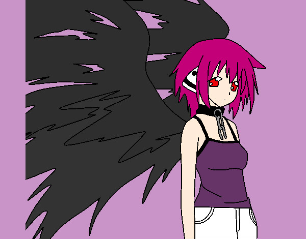 Dibujo Ángel con grandes alas 1 pintado por mikozuki