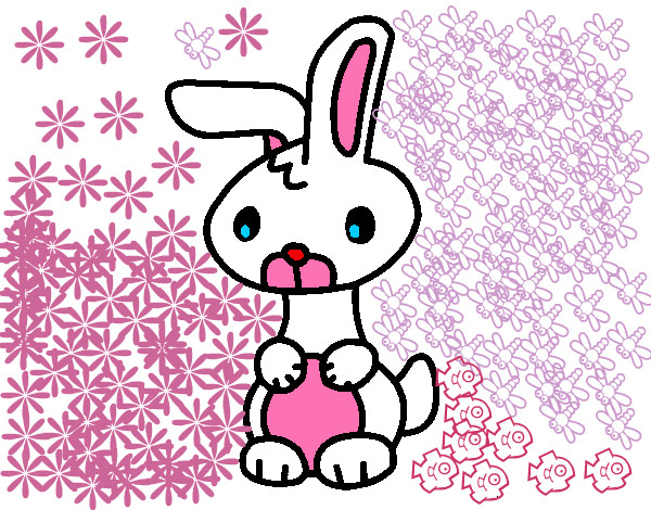 Dibujo Art el conejo pintado por nenufa