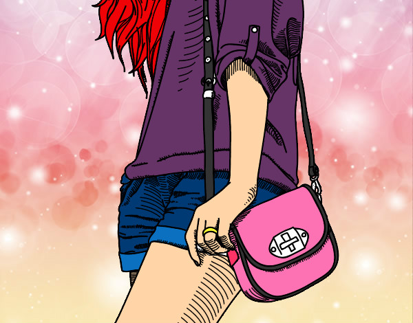 Dibujo Chica con bolso pintado por _yami10_