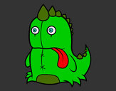 Dibujo Dinosaurio monstruoso pintado por Mayraa