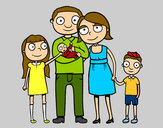 Dibujo Familia unida pintado por mayleen 