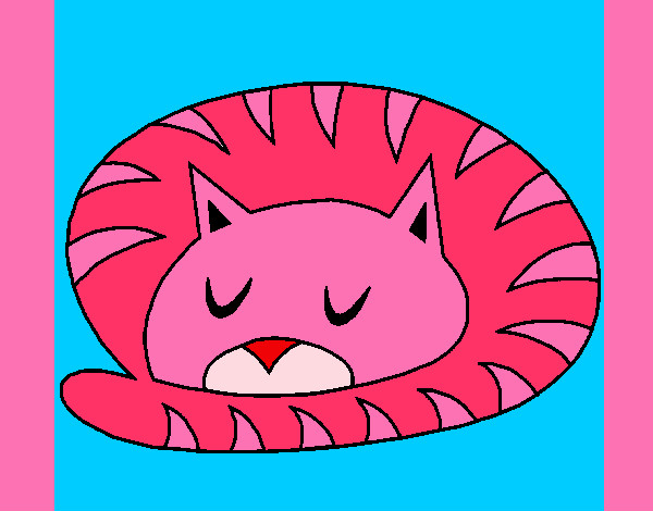 Dibujo Gato durmiendo pintado por Vale1D