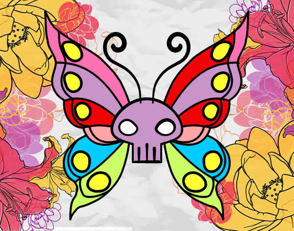 Dibujo Mariposa Emo pintado por a123