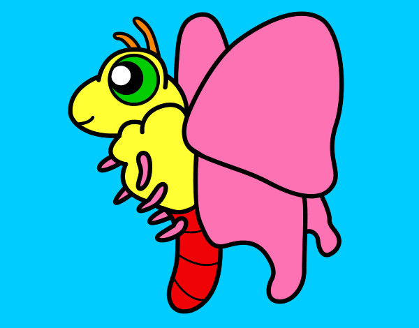 Dibujo Mariposa feliz pintado por naiara06